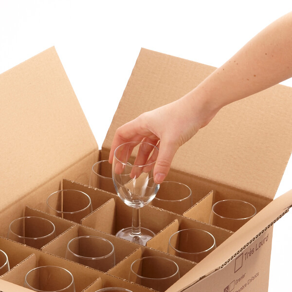 Kit carton 36l + croisillon range 12 à 24 verres maxi